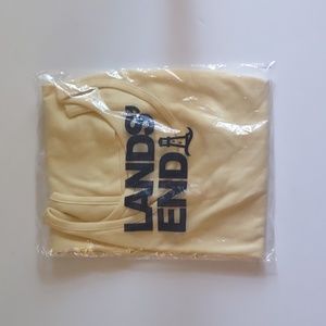 Lands End women's cotton interlock tank. Size L in soft butter yellow